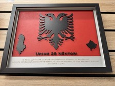 3D Wandbild Albanien Kosovo– Adler Motiv – Kosovo Deko – Geschenkidee – 32×42 cm