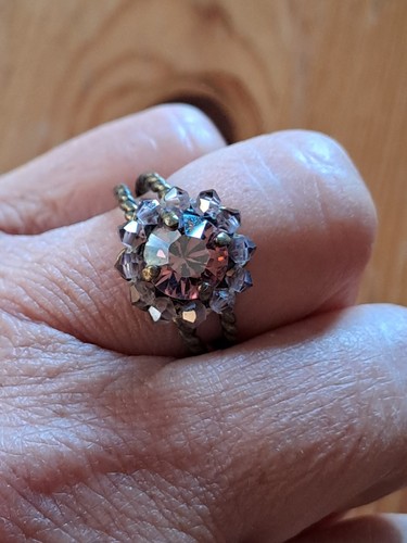 Ring konplott apricot - apricot, rosa