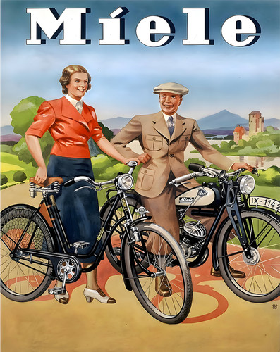 Miele fahrrad kunst - kunst, poster