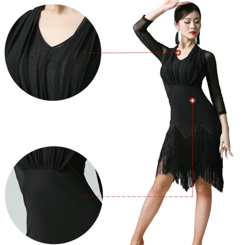 Damen latein tanzkleid quaste - damen,