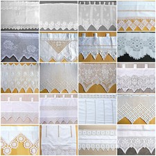 1m Gardine Häkelgardine Häkelspitze Vorhang gehäkelt Landhaus o. Scheibengardine