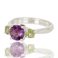 Peridot & Amethyst 925