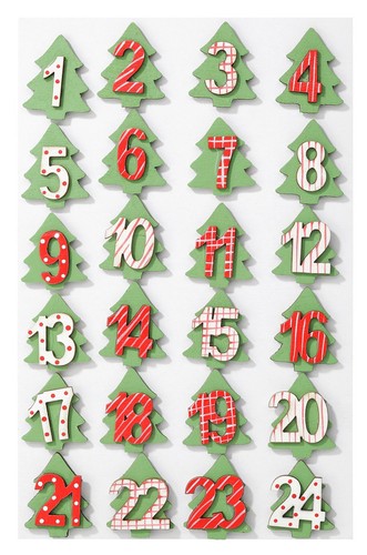 Adventskalender holzzahlen - adventskalender,