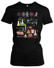 Chemiker Damen T-Shirt | Chemie Physik Wissenschaft Mathematik Mathe | Girlie M1