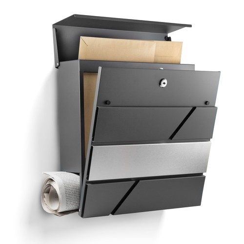 Briefkasten anthrazit mit - briefkasten,
