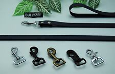 Bullyzei Gummi Hundeleine 25mm GRAU abwischbar PVC Schleppleine IGP Suchhund K9