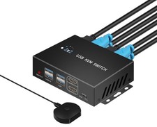 HDMI KVM Switch 2 Monitors 2