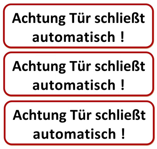 Klebeschild achtung - klebeschild,