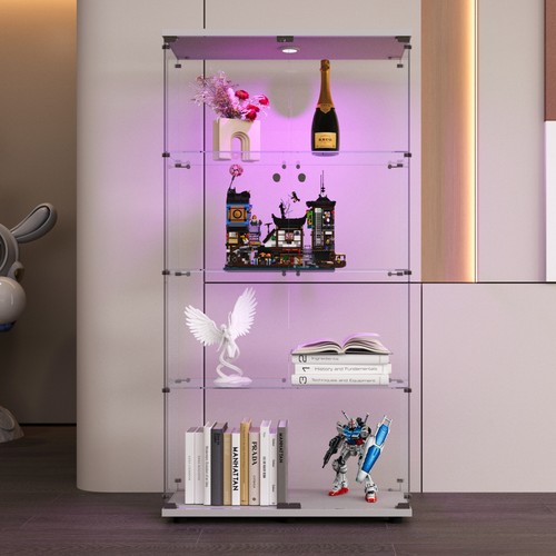 Led glasvitrine regal schrank - glasvitrine,