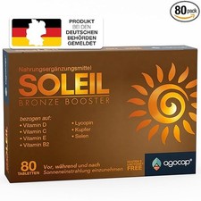 2 in 1 Bräunungskapseln, Natürliche Bräune + Beta Carotin & Vitamine, 80 Tabs