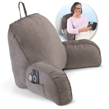 MAXIMEX Rücken Kissen mit Arm Lehnen Stütze Lesen waschbar Seiten Taschen sitzen