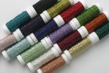 Bullion Rollendraht 30m farbig geknitterte Rolle Floristik Handwerk verschiedene Farben