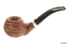 Pfeife L'Anatra Sandgestrahlt mit Silbering - Bent Apple - 9mm filter