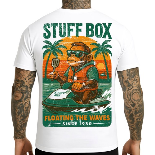 Stuff box herren shirt monkey - box,