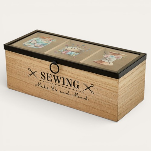 Holz näh aufbewahrungsbox - näh, 3