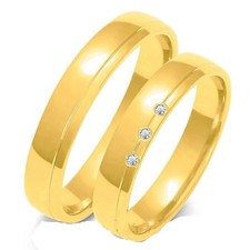 Eheringe Trauringe 333 er Gold Gelb Gold 4mm massiv