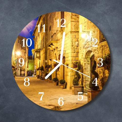 Tulup echt glas - uhr, wanduhr