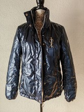 Damen BPC Winterjacke 36 Blau Glänzend mit Kapuze Steppjacke