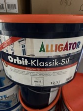 Alligator Orbit-Klassik-Sil Weiß 12,5L Silikonharz Silfarbe Außen Fassadenfarbe