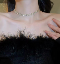 Kristall-Halsketten,Luxuriöse glänzende voller Strass-Halskette