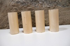 4 alte Glas Kerzenhalter