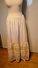 Unterrock Trachtenunterrock Dirndl M M&S Trachten creme weiß Spitze