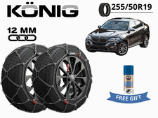 Schneeketten Konig 12MM Für BMW X6 (F16) 2014-2019 255/50R19 Gr 255 XG12PRO