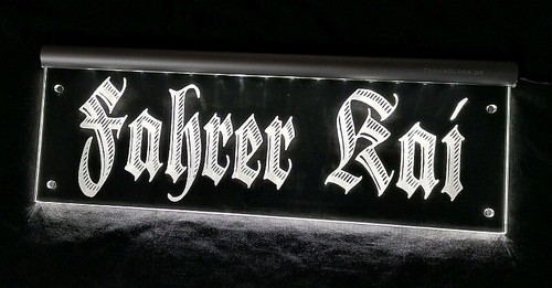 Fahrer kai led namensschild - kai,