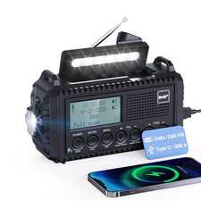 Solar Kurbelradio mit LED Taschenlampe | DAB+ und FM