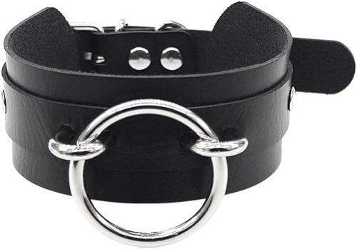 Breit lederhalsband halskette - breit,