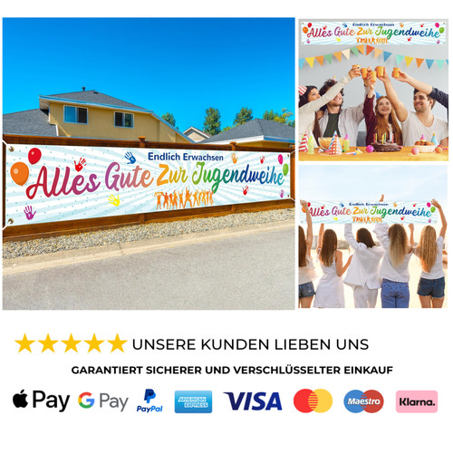 Jugendweihe banner 300x50cm - jugendweihe,