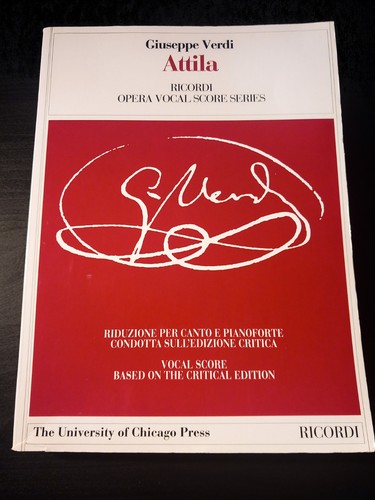 Verdi attila vocal score - vocal,