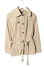 LANDS’ END Kurzmantel Damen Mantel Gr. DE 38 wollweiß Casual-Look