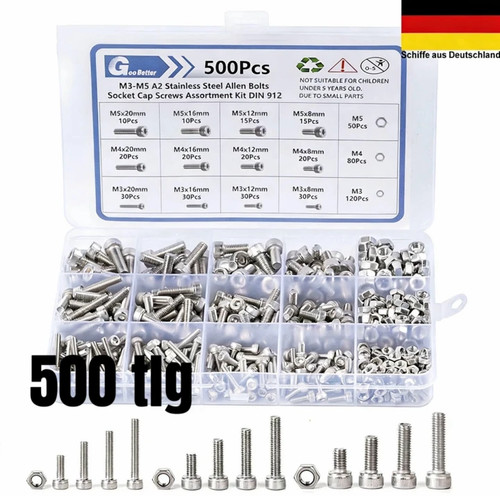 500tlg imbusschrauben muttern - 500tlg,