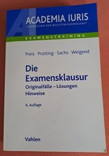 Academia Iuris Die Examensklausur Training Jura Preis Prütting Studium Rechtswis