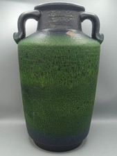 Carstens Tönnieshof Bodenvase 0553-45  Fat Lava Keramik grün grau  w.germany