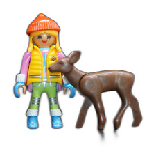 Playmobil Figur Frau Winter Schnee Reh