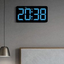 Digitale Uhr Wanduhr Blau LED