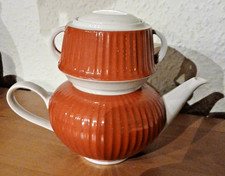 Tea for One Set 4-teilig Teekanne Porzellan  Lichte und Piesau GDR 60-iger Jahre