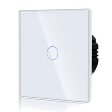 Touch Lichtschalter Glas Wandlichtschalter 1-fach 110V-240V LED Hintergrund