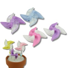 12x Acrylperlen Windmühle