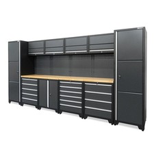 Weber modulares Werkstatt Schranksystem Werkstattwand Werkzeugwand 16-tlg grau