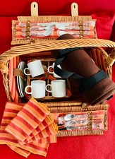 Picknickkorb Set rund 4