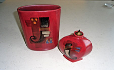 Vase mit Oellampe, Set von