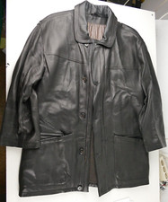 Reiher lange Lederjacke Peacoat Hirschleder braun GR.52 wenig getragen RT-1772