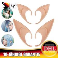 1 Paar Elf Ears Latex Elfenohren Elfenkostüm Feenohren für Halloween Cosplay DE