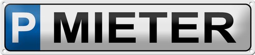 Blechschild parken 46x10cm - blechschild,