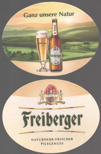 Alter bierdeckel freiberger - bierdeckel,
