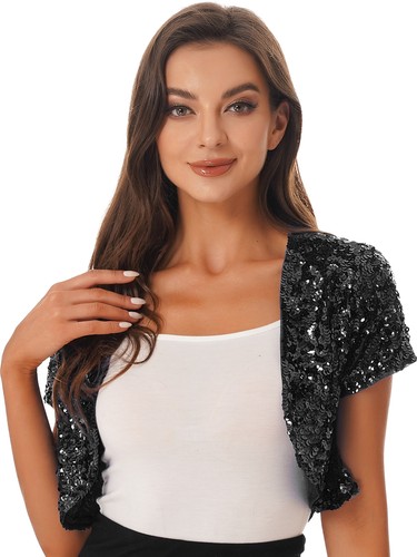 Damen pailletten jacke - de,