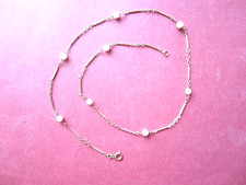 5 ) Goldkette  mit 8 kl. Saatperlen GG 585 - Länge 50 cm - ca 6,8 gr.